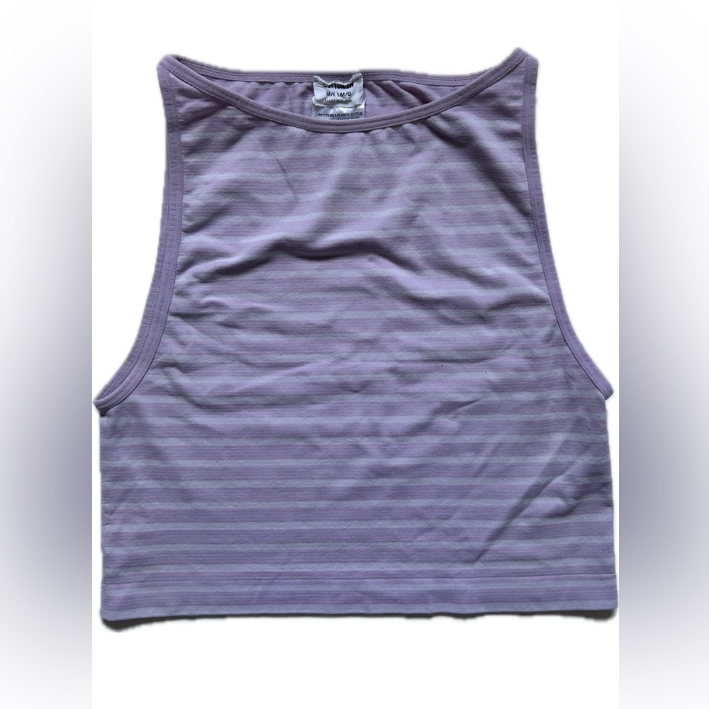 Cotton On Seamless High Neck Cami With Stripes Size M/L - Picture 1 of 4